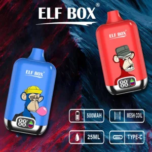 ELF BOX Digital 12000 Puff Disposable Vape with LED...