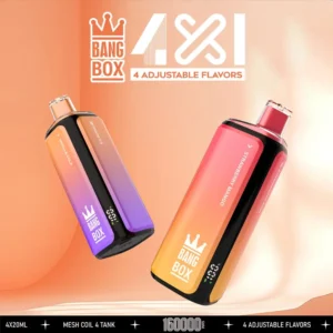 Bang Box 160000  Puffs 4-in-1 Flavors, Rechargeable LED Display