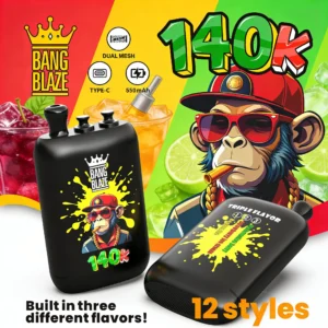 Bang Blaze 140000 140K Puffs 3-in-1 Flavor Refillable Disposable Vape