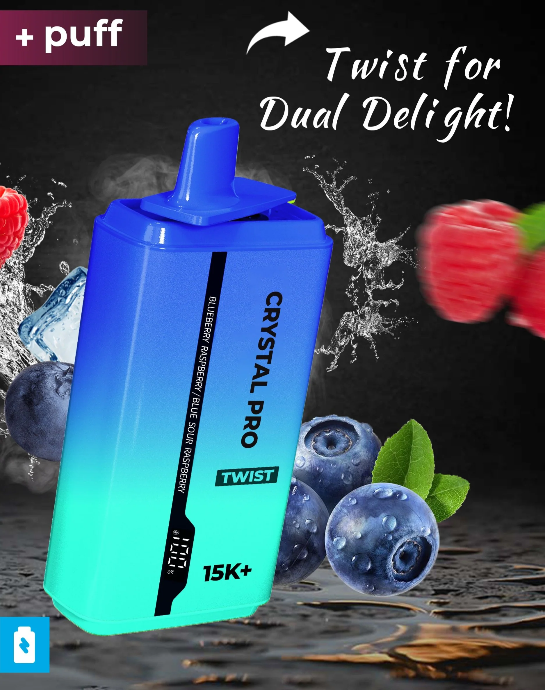 Crystal Pro Twist 15000 Puffs -